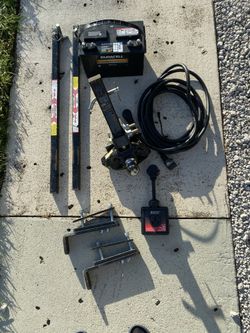 RV equipment, rv & marine battery new, equalizer weight distribution, 30amp sure protector and 50’ 30amp extension cord