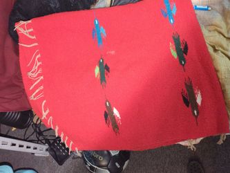 Vintage Thunderbird indigenous wool blanket