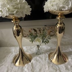 Juego Completo De Flores Con Sus Vases 