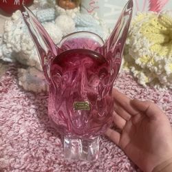 Egermann Czechoslovakia Glass Vase