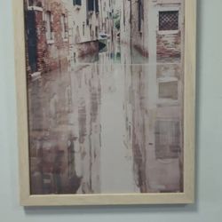 "Reflected In The Floods" by Laura Evans in a Light Wood Frame 12"x 18" ***NEW***
