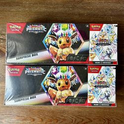 Pokemon Prismatic Evolutions Surprise Box + Booster Bundle 