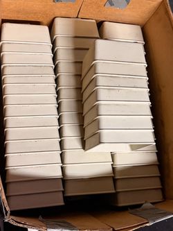 Storage trays for inside, outside, workshops, business, personal 2 1/8”x 4 1/2”x 4 1/2” (50 count) thick plastic off white color