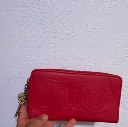 Juicy Couture Red wallet with heart keychain