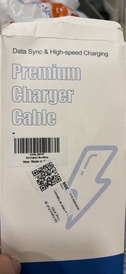 Premium Charger Cable 3-in-1 1.8m White