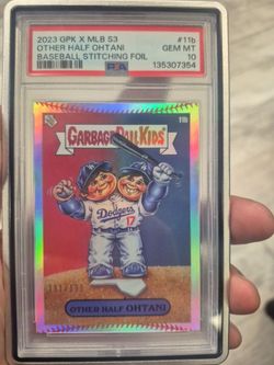 Shohei ohtani garbage pail kids stitched foi psa 10