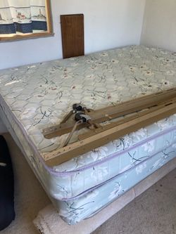 Bed with frame, 54”x 60”