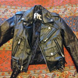 Rare Toddler Genuine Leather Motorcycle Jacket Must See