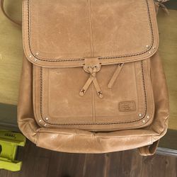 The Sak Leather Camel Colored Backpack/Purse