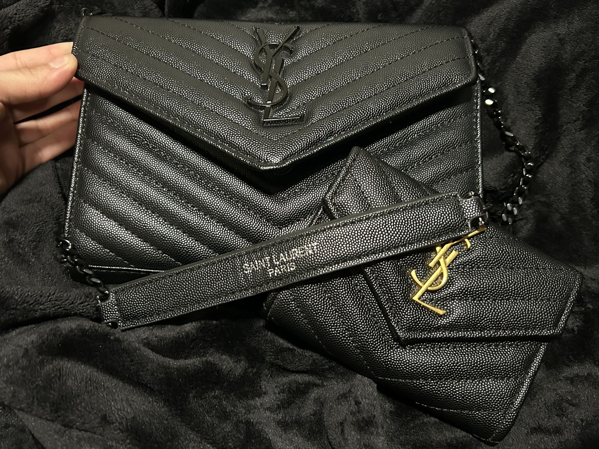 Yves Saint Laurent Bag & Wallet Set