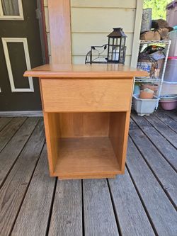 Solid wood nightstand