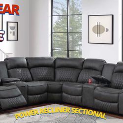 Power Recliner Sectional 