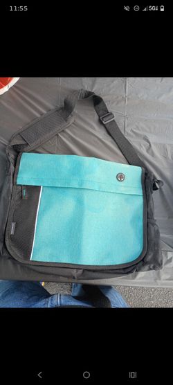 New Aqua blue and black bag