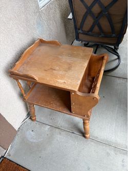 Free vintage chair and side magazine table