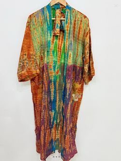 New tie-dyed printed  kimono.