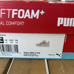 Puma Sneakers - Toddler 6C / Vista Glitz V Inf bridal rose-gray violet