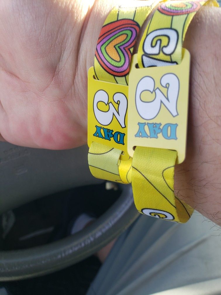 2 SUMMER SMASH WRISTBANDS 3 DAYS