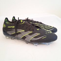 Adidas Predator Elite FG Electric Stealth Black Green Soccer Cleats 
