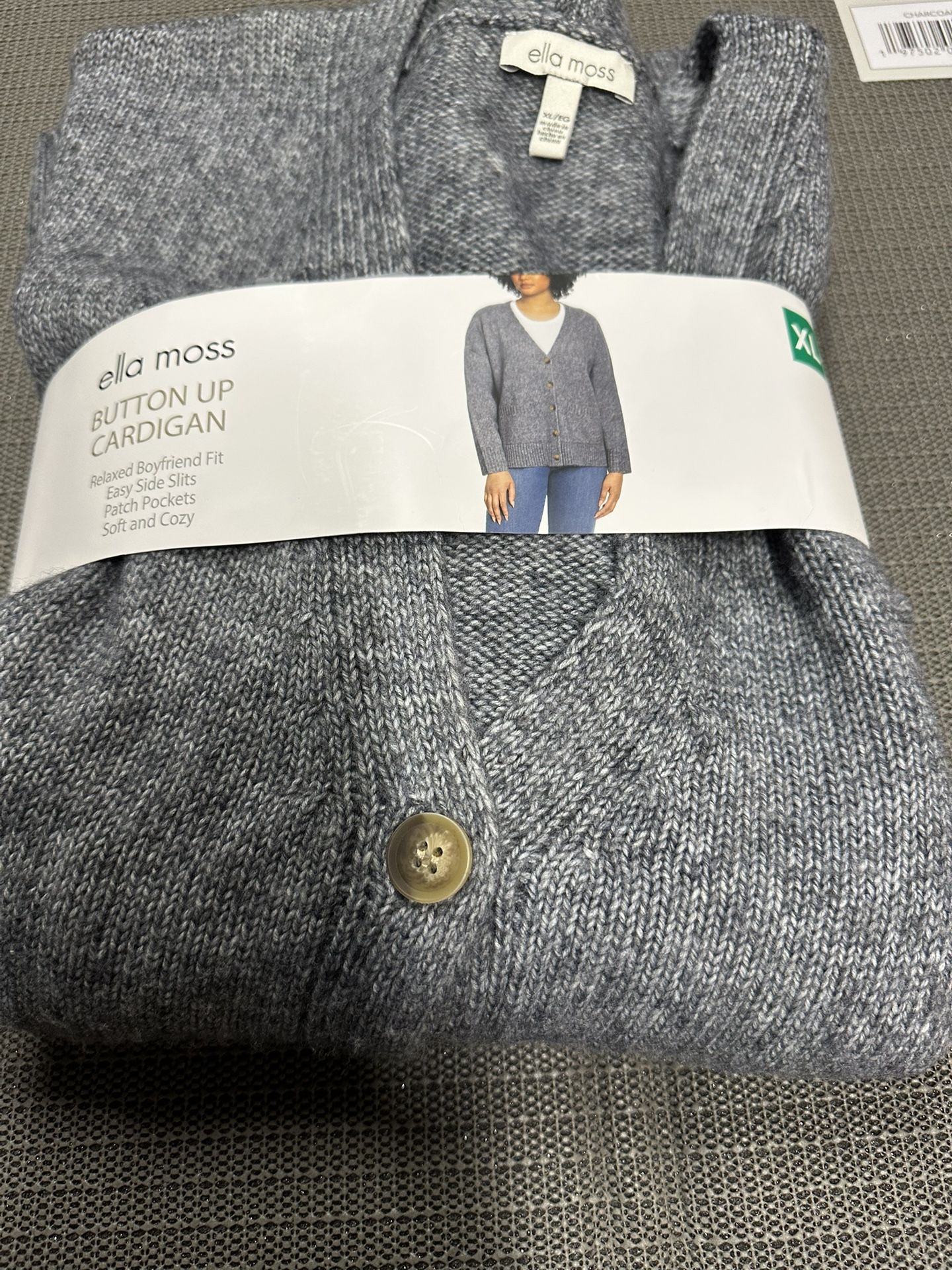 NWT Button up Cardigan In Grey Size XL