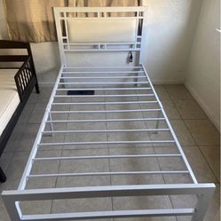 Twin Size Bed Frame With Pillow Top Mattress Included