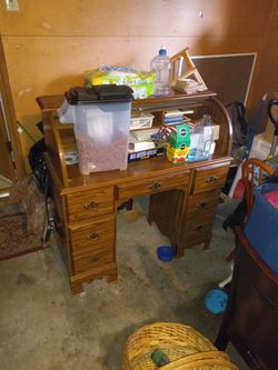 Wooden Desk With Drawers