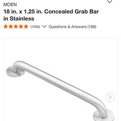 Moen 18” Grab Bar Stainless Steel Finish