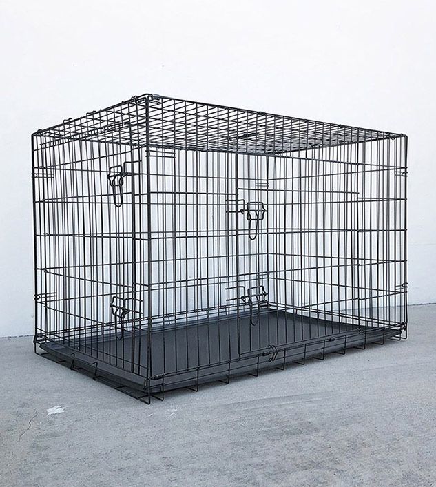 (Brand New) $75 XL 48-Inch Dog Crate Kennel Pet Cage With Plastic Tray, Size 48x29x32 Inches