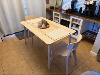 BRAND NEW - IKEA LISABO Dining Table with 2 Chairs, Ash Wood