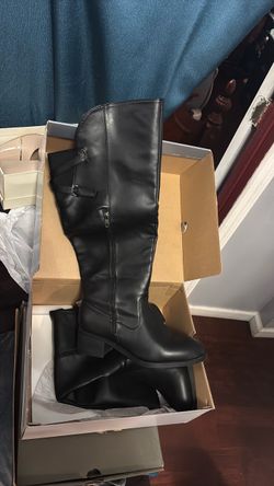 Black Knee-High Riding Boots