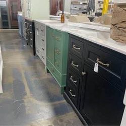 $295 For All 36” Solid Wood Frame Bathroom Vanity w/ Sink Storage Cabinet W/ Drawers