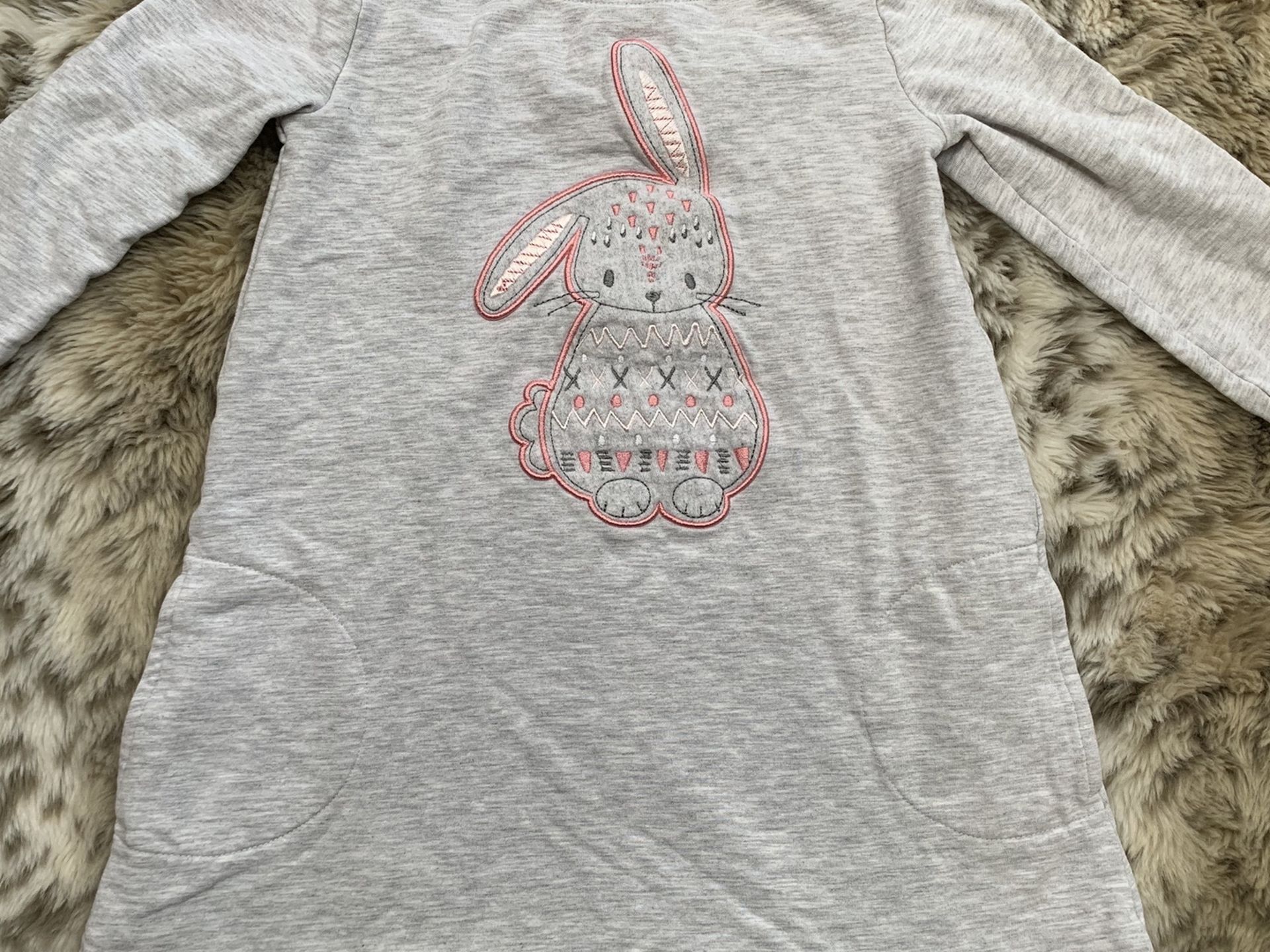 Girls Easter Bunny Dress Shirt 4T