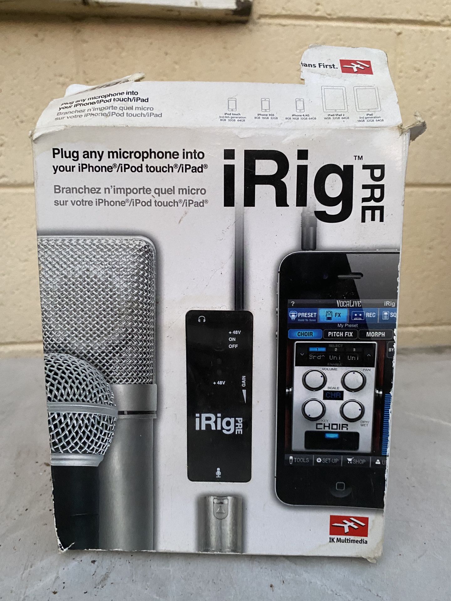 IRig [ Singing Machine Trainer , Loop Songs , Effects ] For iPod with Headphone Jack 
