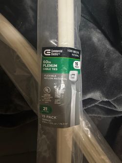 Commercial Electric 60in Plenum Cable Ties 15-Pack