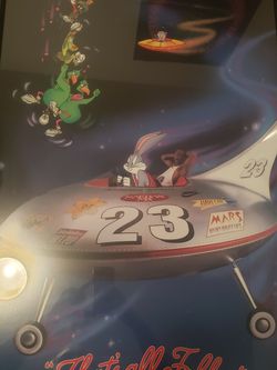Vintage 1993 Space Jam Framed Poster
