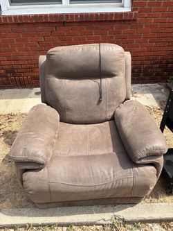 Brown Leather Power Recliner Chair