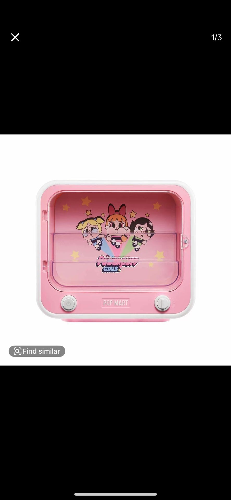 CRYBABY X POWERPUFF Girls Series Tv Set Luminous Display Container