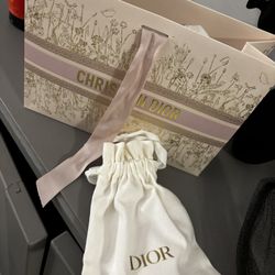 Christian Dior Gift Bag And Jewlery Pouch