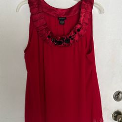 Top Sleeveless Color Red Size L