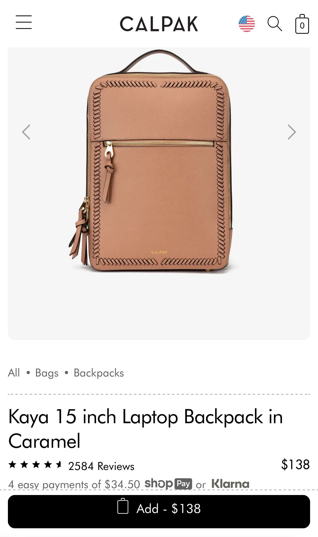 Calpak Kaya 15inch Laptop Backpack