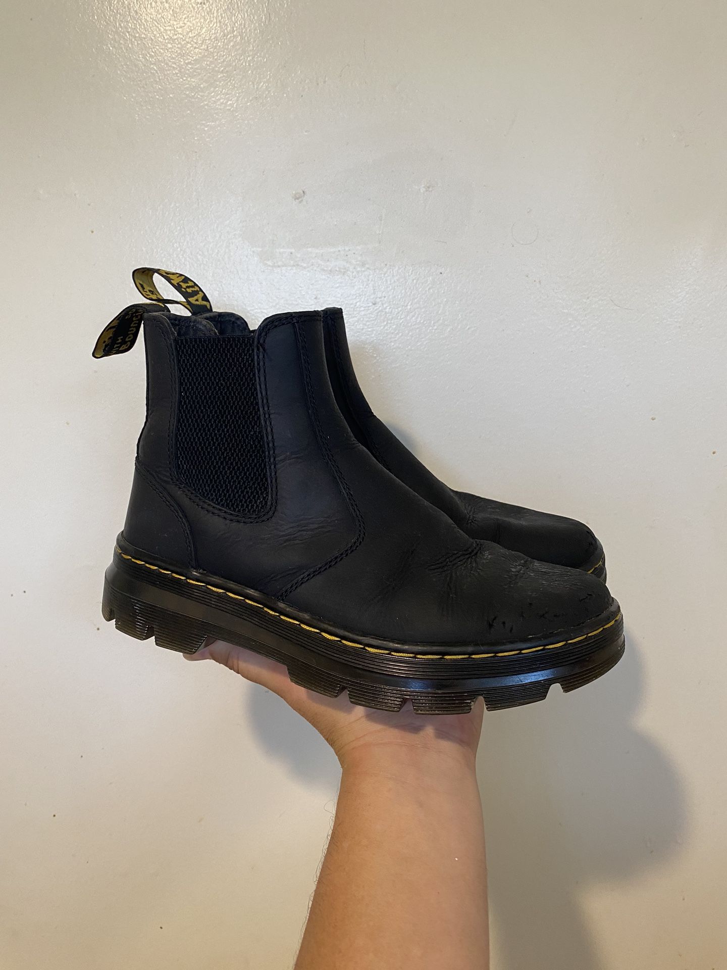 Dr. Martens Boots Leather Boots Non Laced - Woman Size : 8 - Men Size : 7 