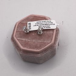 Sterling Silver And Diamond Earrings