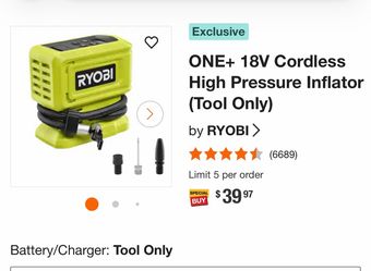 Ryobi ONE+ 18V Cordless High Pressure Inflator