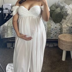Maternity White Dress 