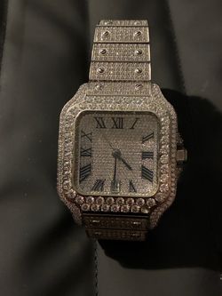 Iced out Moisanite Watch Bust down