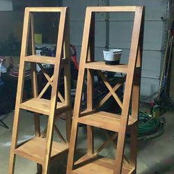 Four tier ladder plant stands
