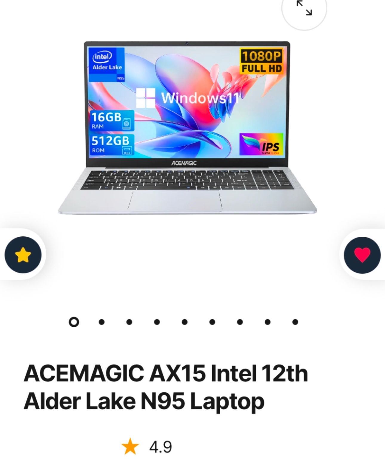 Mini laptop 15” Nueva Window 