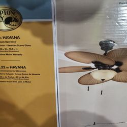 "New" - Hampton Bay 48" Indoor/Outdoor Ceiling Fan With Light