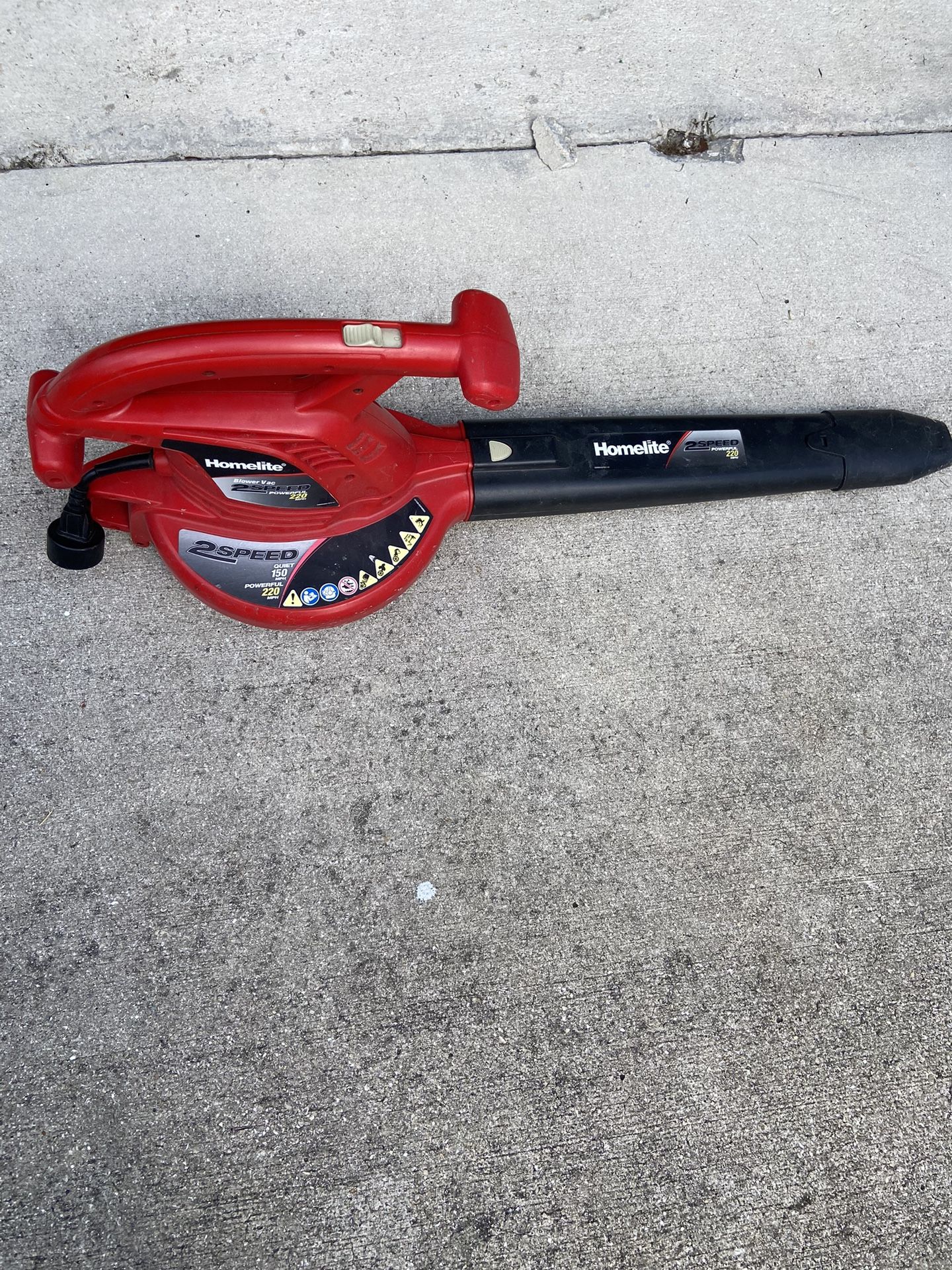 Homelite Blower Vac Leaf Blower $20