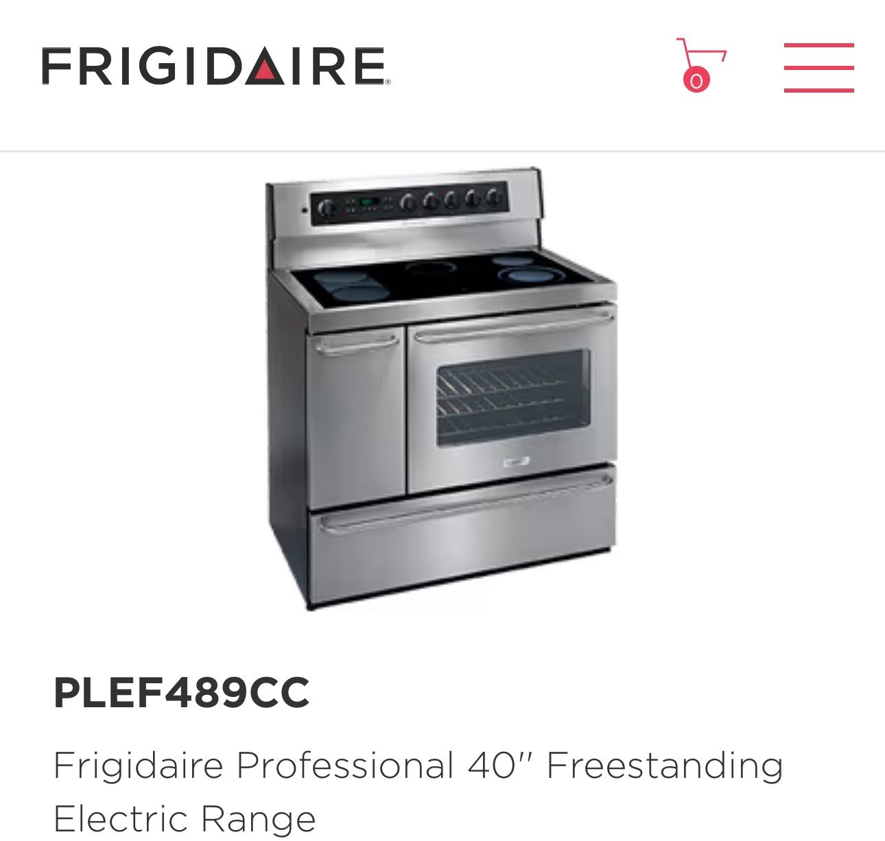 Frigidaire Dual Oven