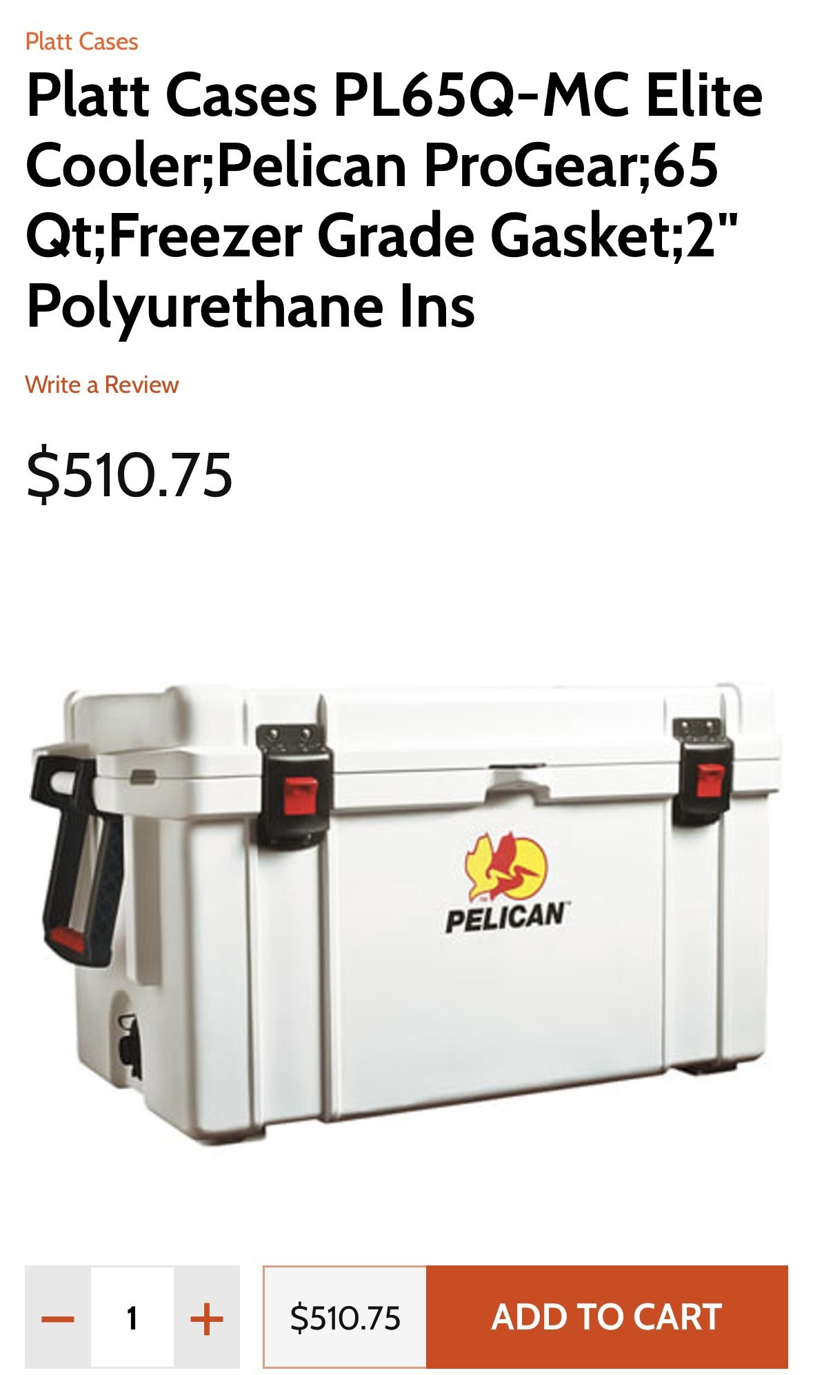 Pelican Cooler 65 Qt
